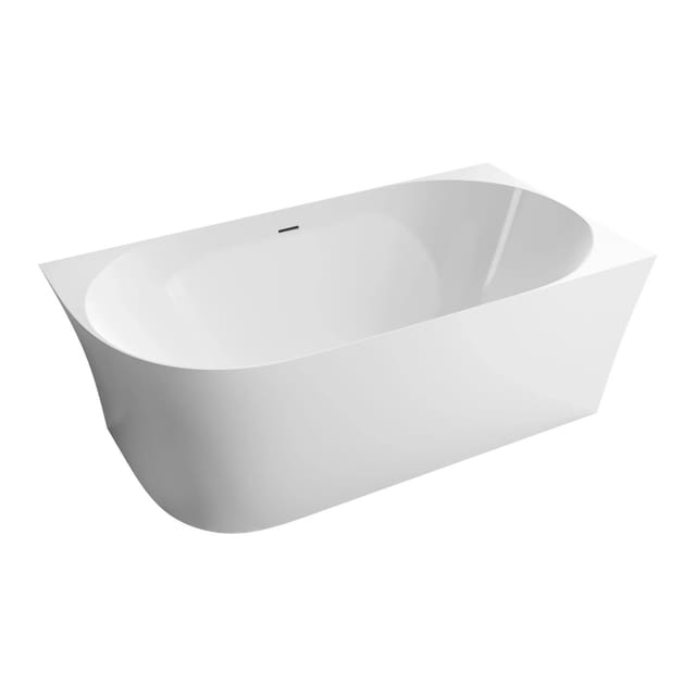 Freistehende Badewanne Bernstein Nova Slim Line Acryl Weiß Einbau Rechts 170x78cm