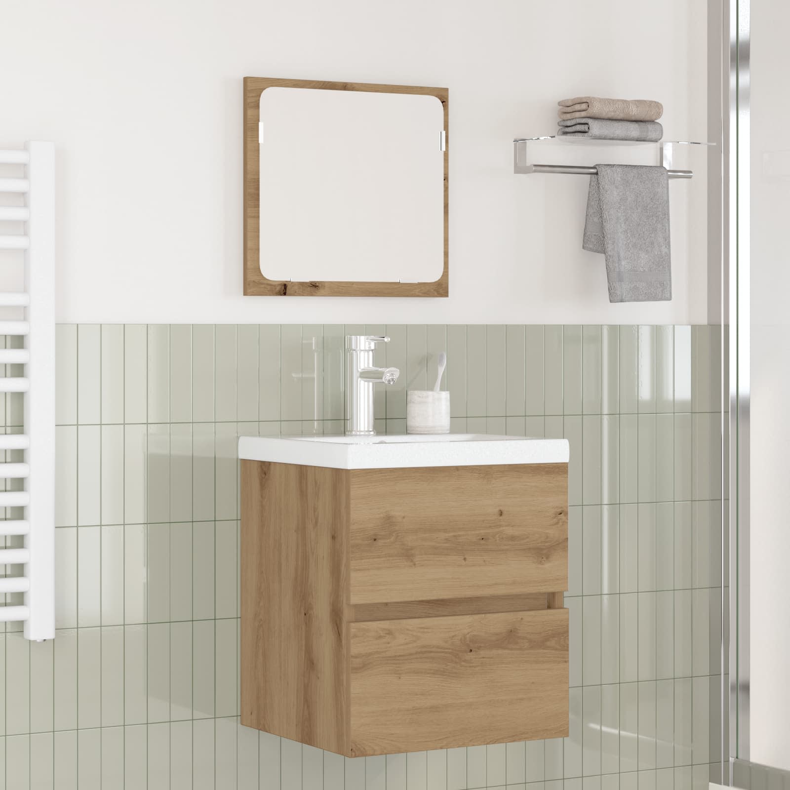 Vidaxl Ensemble De Mobilier De Salle De Bain 2 Pc