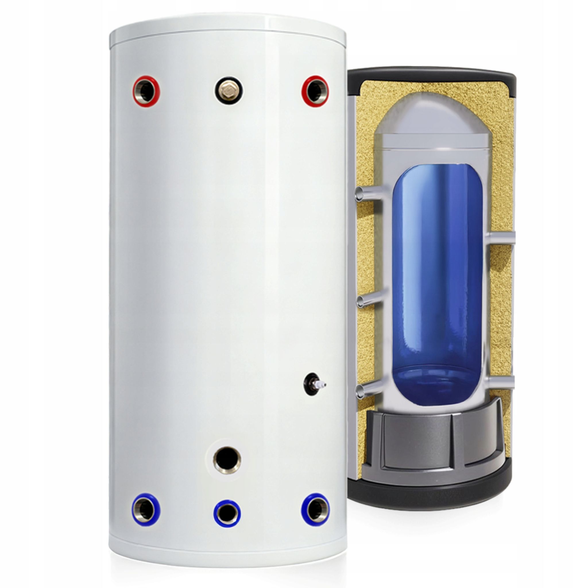 100-liter-pufferspeicher – Silber – Edelstahl – Heizsysteme – Hohe Effizienz