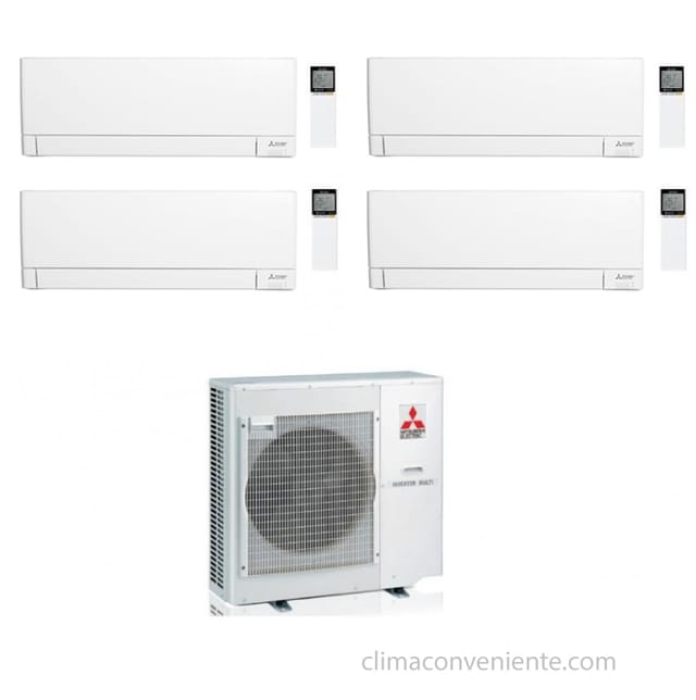 Klimaanlage Quadri Split Mxz-4f72vf Msz-ay25vgkp Msz-ay25vgkp Msz-ay25vgkp Msz-ay25vgkp 9+9+9+9 - Mitsubishi Electric