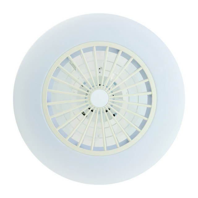 Deckenventilator Mit Beleuchtung Lovisca, Ventilator Decke Dimmbar Mit Fernbedienung Und 3 Geschwindigkeiten, Kunststoff In Weiß, Warmweiß - Kaltweiß, Ø 55 Cm - Eglo