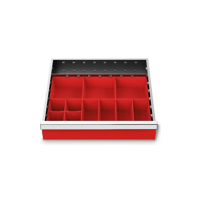 Kleinteilekästen Set 12-teilig, R 18-16, Schubladennutzmaß 450 X 400 Mm, Blendenhöhe 100 Mm Maße In Mm (bxtxh): 450 X 400 X 80