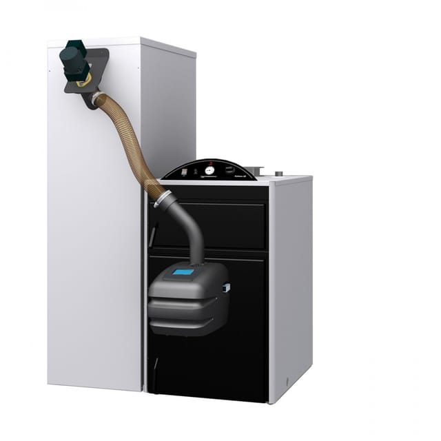 Solarbayer ® - Pelletkessel Pellmax Ub 18,4 Kw Inkl. Brenner Vikingbio G3 Und Vorratsbehälter