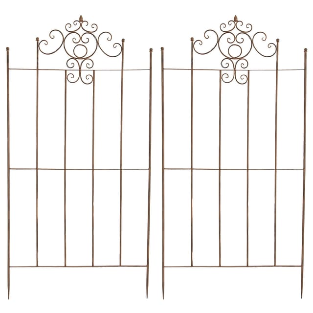 2er Set Rankgitter Paula 170 X 86 Cm Antik Braun