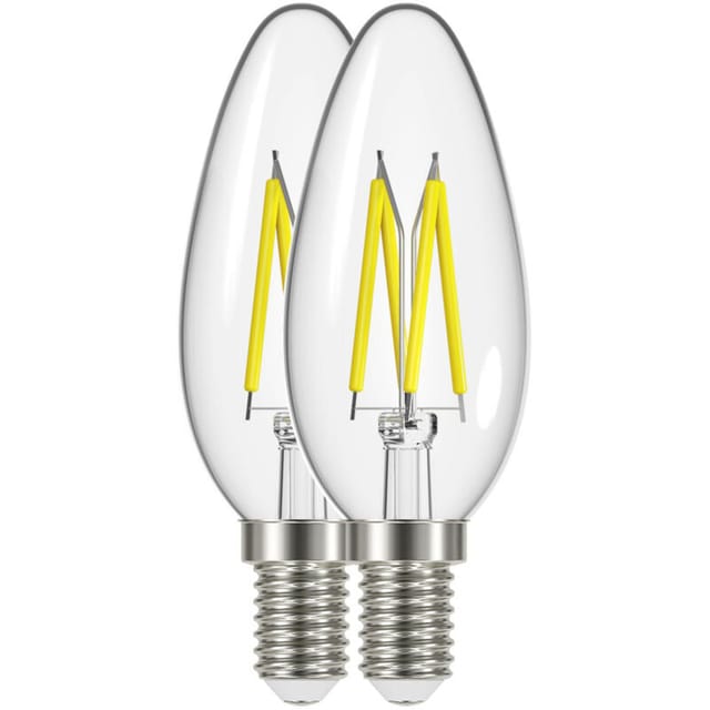 Ampulle Flamme Filament Led E14 Warmweiß Set Mit 2 - Prolight