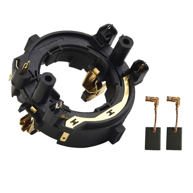 Trade-shop - Motorkohlenhalter Kohlebürstenhalter Bürstenbrücke Inkl. Kohlen Kompatibel Mit Makita Bohrhammer Ersetzt 638500-6 / Cb-318 Cb-325 194074-2