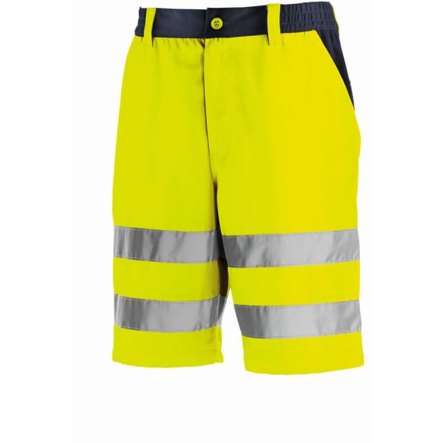 Warnschutz-shorts Erie Leuchtgelb/navy 62 4346 - Texxor