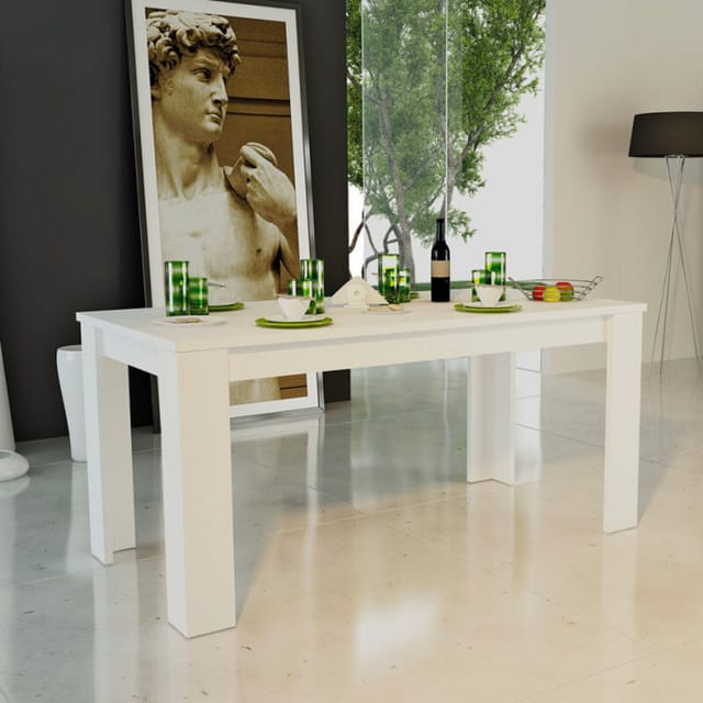 Ausziehbarer Esstisch Konsole Modern Weiß Holz 160-210x90cm Jesi Larch