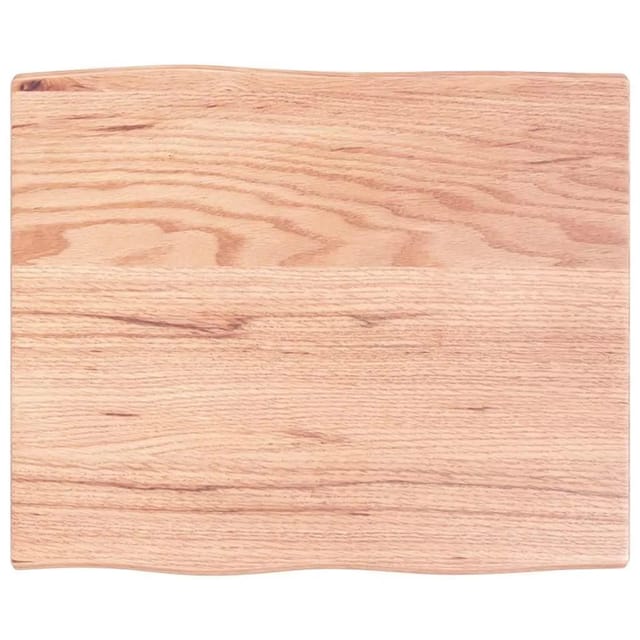 Tischplatte 60x50x2 Cm Massivholz Eiche Behandelt Baumkante Vidaxl