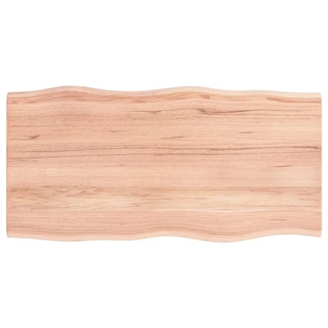 Tischplatte 100x50x2 Cm Massivholz Eiche Behandelt Baumkante Vidaxl