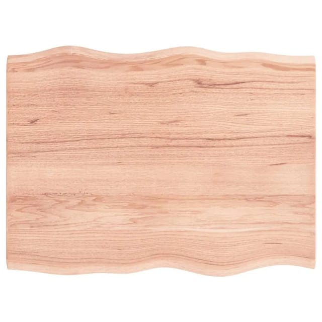 Tischplatte 80x60x2 Cm Massivholz Eiche Behandelt Baumkante Vidaxl