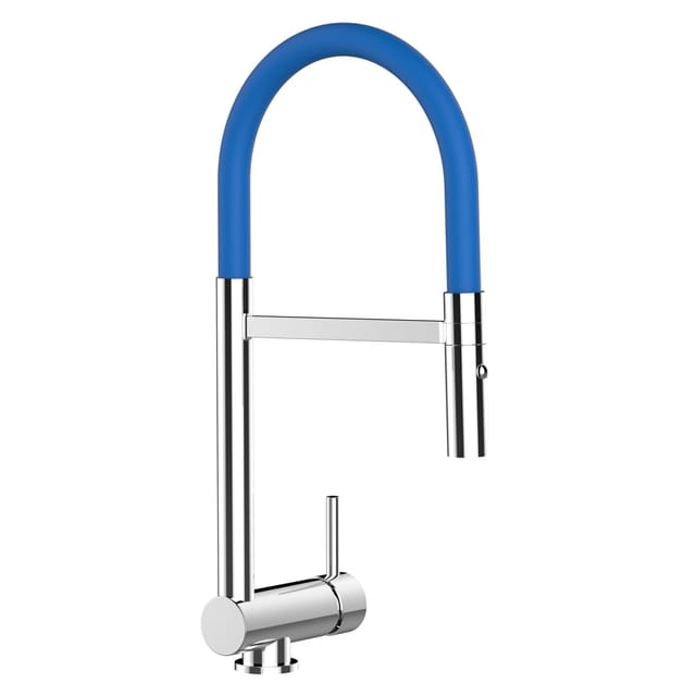 Unterfenster Wasserhahn Vorfenster Umklappbar 6 Cm Verchromt Kuechenarmatur Mit Blau 360 Schwenkbarem Auslauf Und Abnehmbare 2 Strahl Handbrause