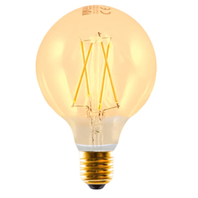 Led-glühbirne Silver Elektronischer Glühfaden Edison Globe 3w=25w - E27 - 2.200k - 320º - 330 Lm - Extra Warmes Licht - A++