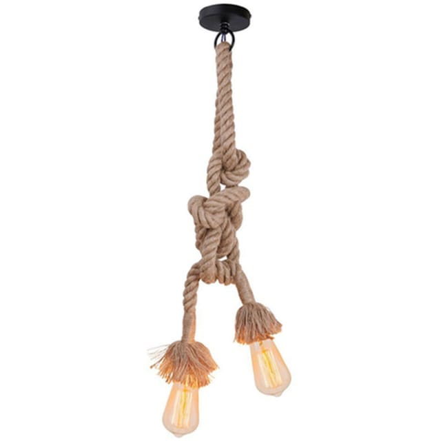 E27 Edison Doppelseigel-deckenkronleuchter-lampenhalter Vintage-knoten-hänger