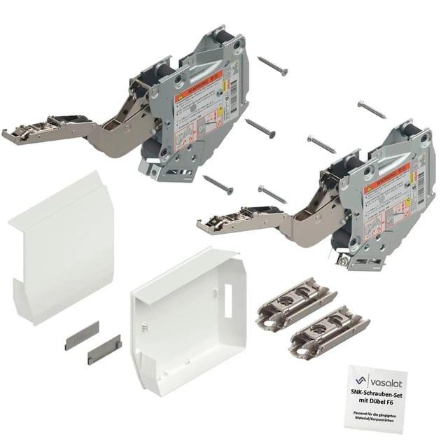 Vasalat - Blum Aventos Hk-s 960-2215 Weiß Klappenbeschlag Klappscharnier Mit Montageplatte