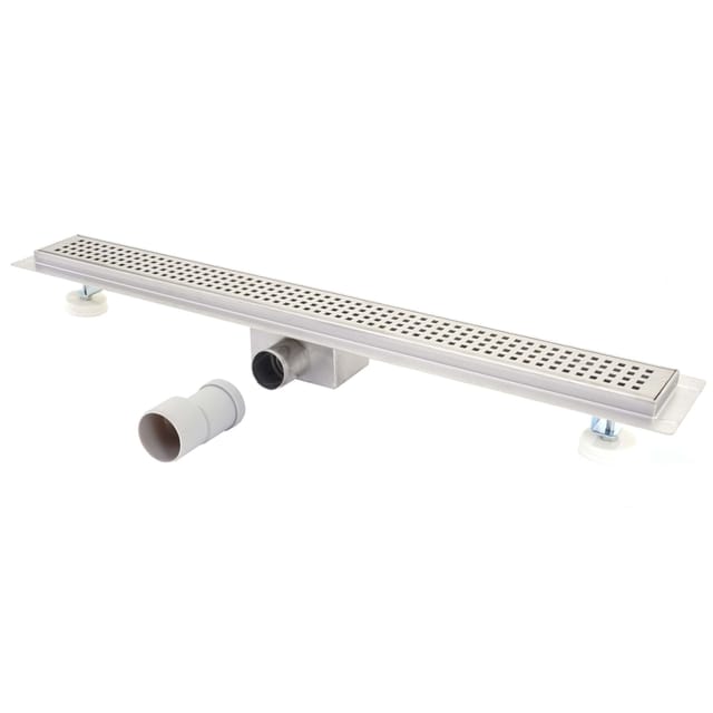 Neuwertig] Duschrinne Hhg 824b, Bodenablauf Abflussrinne Duschablauf, Edelstahl Siphon 50-120cm 90cm