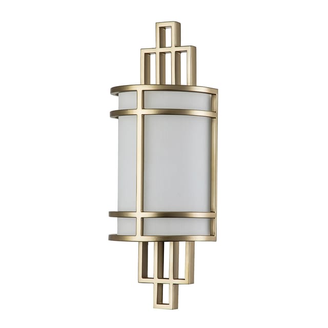 Wandlampe Glas Metall H: 39 Cm In Messing Creme Wandleuchte Innen