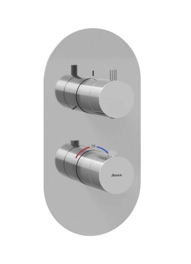 Espirit - Thermostatbatterie Für 3 Geräte, Unterputz, Chrom X070209 - Ravak
