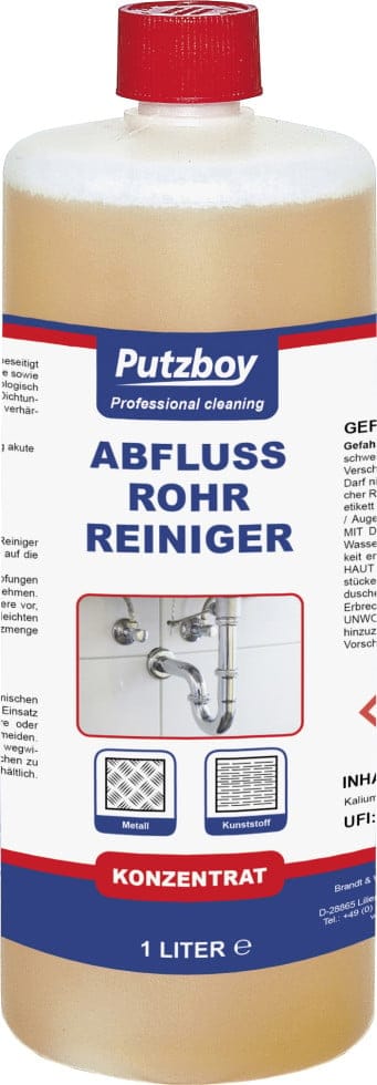 Putzboy Abflussrohr Reiniger 1 Liter Rohrreinigung Küche Bad