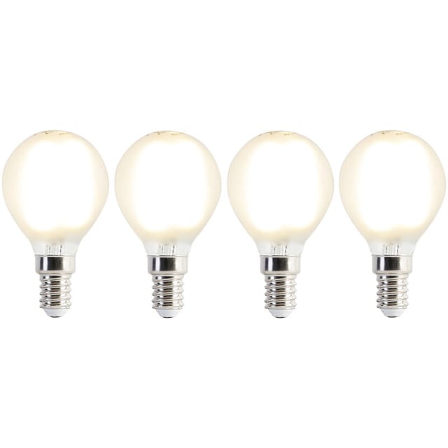 Set Mit 4 E14 Led-lampen P45 Matt 3,5w 360 Lm 2700k