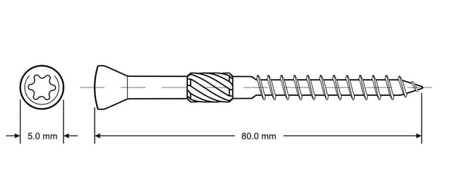 Primaster - Terrassenschrauben Tx25 5,0 X 80 Mm 300 Stück Terrassenschrauben