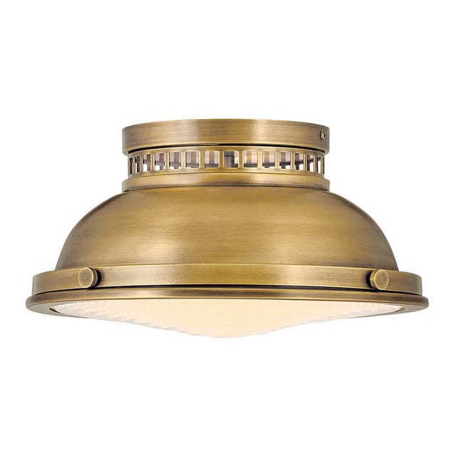 Elstead - Deckenleuchte Wohnzimmerlampe Deckenlampe Stahl Glas Messing D 32,3 Cm