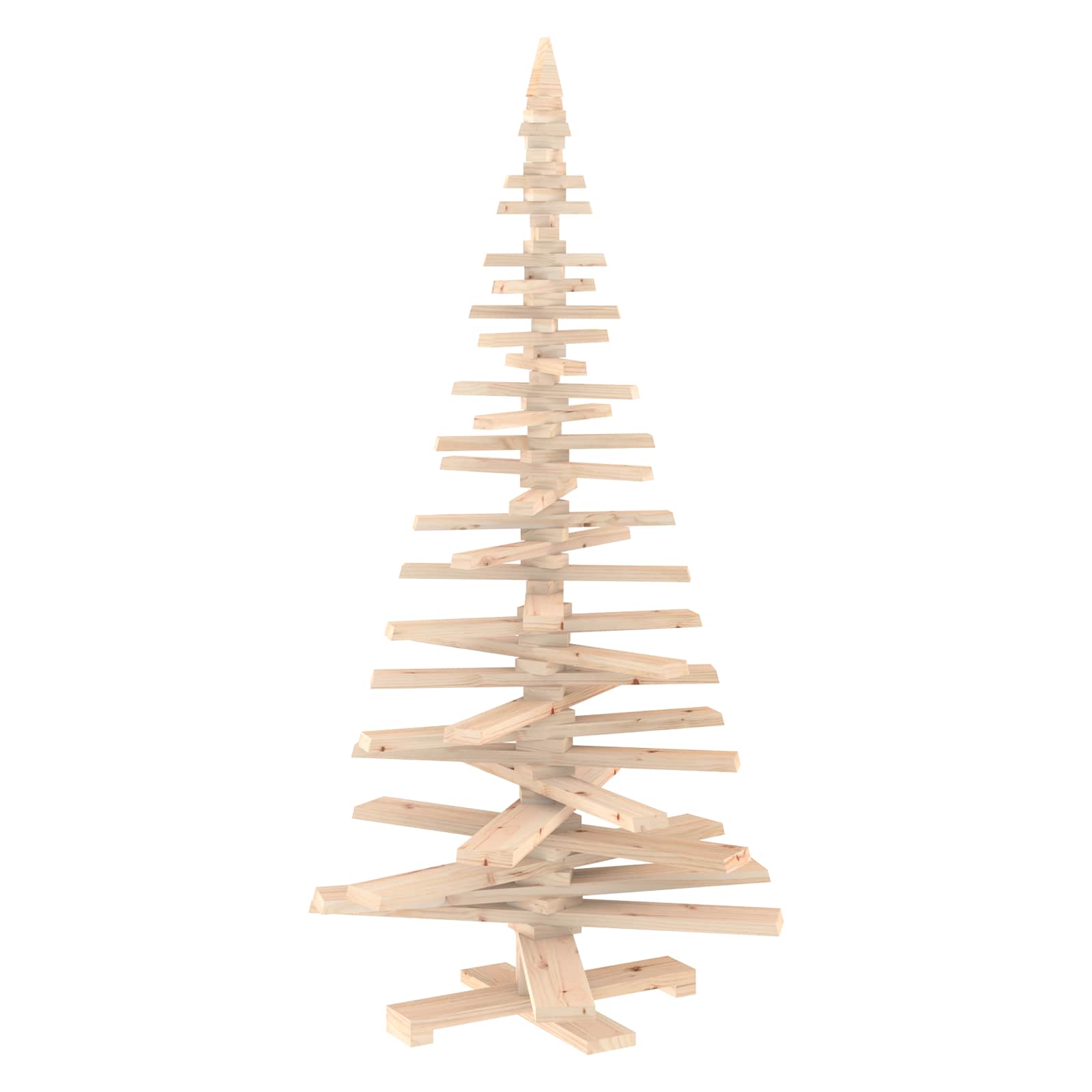 Holz Weihnachtsbaum Kotka 180 Cm Massives Kiefernholz Natürlich Vidaxl
