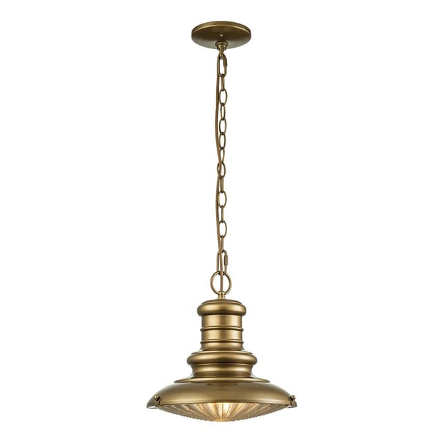 Elstead - Außenleuchte Pendelleuchte Hängelampe Deckenleuchte Messing Glas H 27,6 Cm
