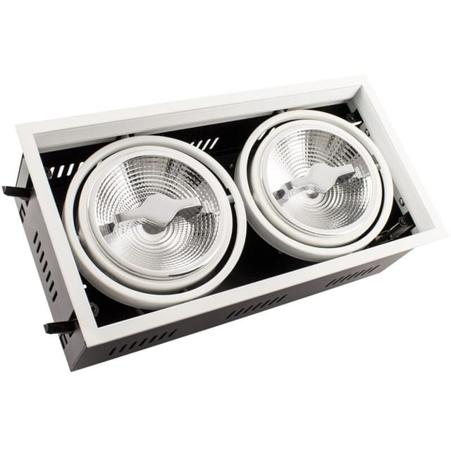 Efectoled - Led Downlight Einbaustrahler 30w Schwenkbar Kardan Ar111 Dimmbar Ausschnitt 315x155 Mm No Flicker 5500k Kaltweiß
