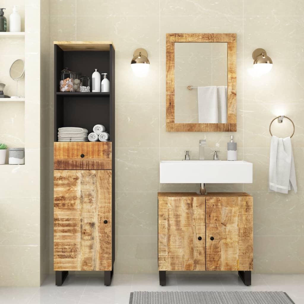 3-tlg. Badmöbel-set Massivholz Mango Vidaxl