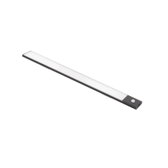 Usb Wiederaufladbare Led-wandleuchte Kaus Black Mit Bewegungssensor,, L600mm, Kunststoff Und Aluminium, Schwarzer Metallic - Emuca