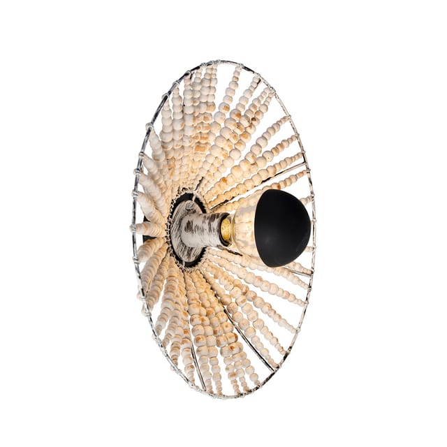 Orientalische Wandleuchte Beige Mit Perlen - Moti