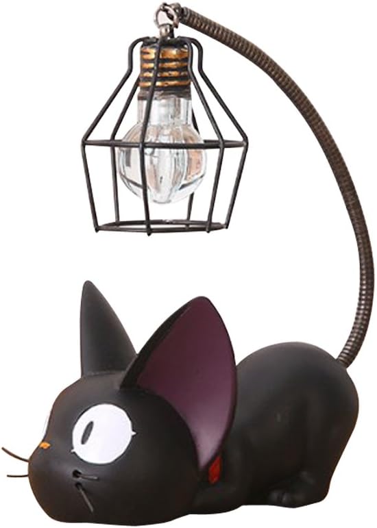Langray – Nachttischlampe Aus Kunstharz Mit Katzenmotiv – Energiesparend – Maße: 8 X 12 X 17 Cm – Zum Lesen Und Für Stimmungsvolles Licht – Kreatives Design
