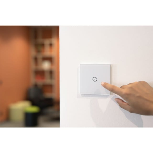 Wifi Touch Schalter Weiß Glasoptik Steuerbar Per Tuya-app Dimmschalter - Unitec