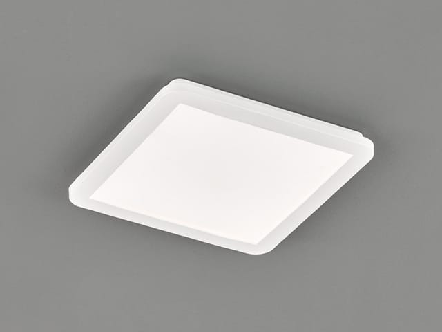 Dimmbare Led Deckenleuchte Camillus Flache Badezimmerlampe 30x30cm Weiß Ip44