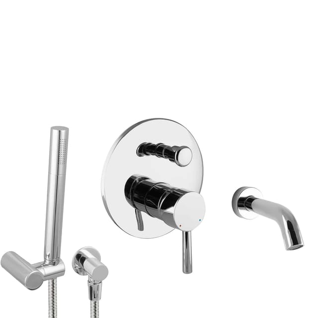 Paulgurkes - Unterputz Set Badewanne Wannenset Wanneneinlauf Rund Messing