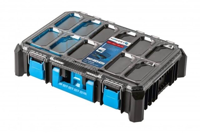 Högert Technik - Organizer Of Koffer Hoch Htm Ht7g508, Werkzeugkoffer, Werkzeugbox, 5 Funktionsfächer, Feuchtigkeitsschutz, Modularer Aufbau