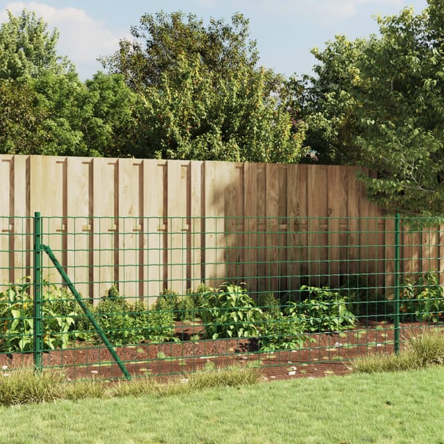 Maschendrahtzaun Mit Bodenhülsen Grün 1,1x25 M Vidaxl
