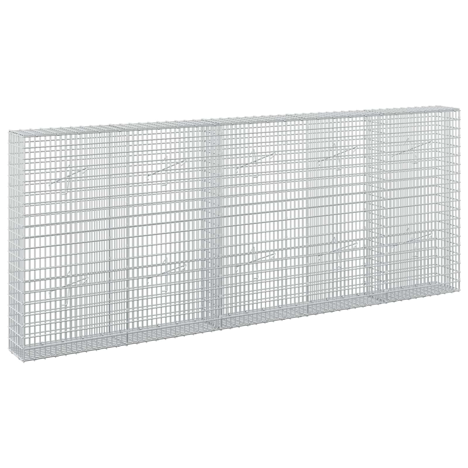 Gabione Mit 3,5 Mm Draht Und 5x2,5 Cm Maschen 250x20x100 Cm Vidaxl