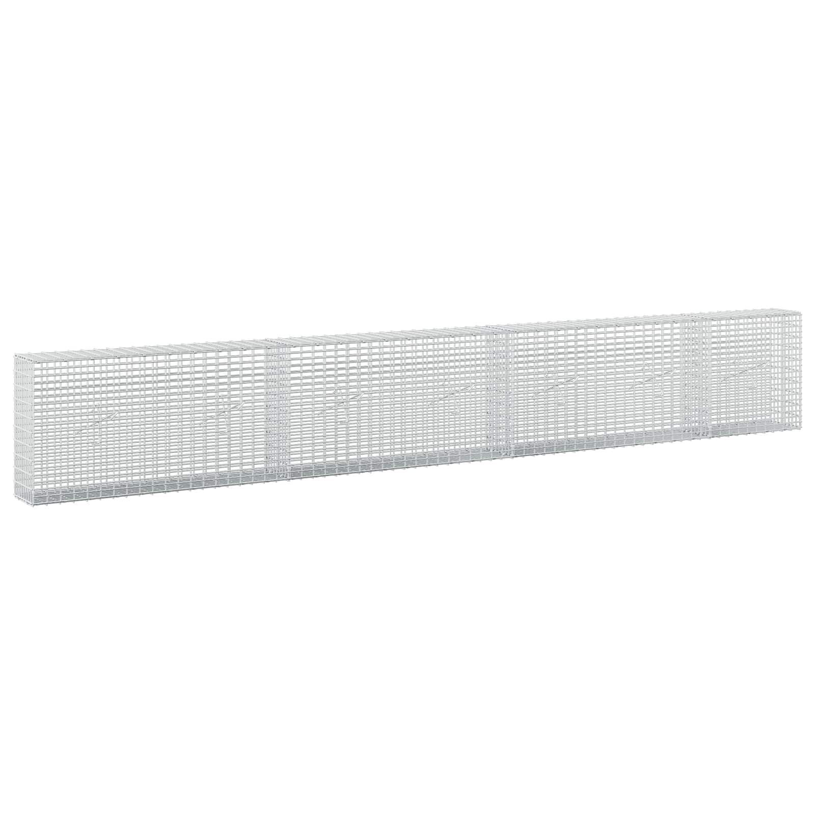 Gabione Mit 3,5 Mm Draht Und 5x2,5 Cm Maschen 350x20x50 Cm Vidaxl