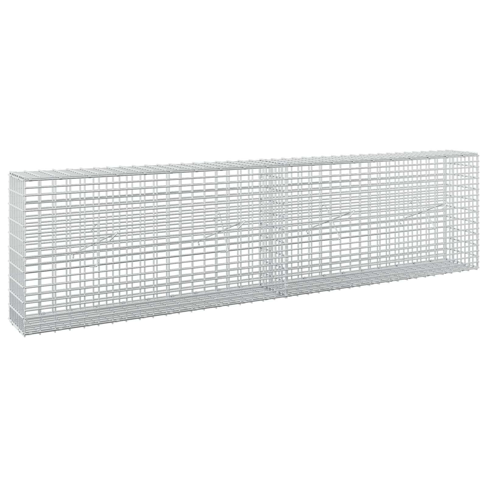 Gabion Mit 3,5 Mm Draht Und 5x2,5 Cm Maschen 200x20x50 Cm Vidaxl