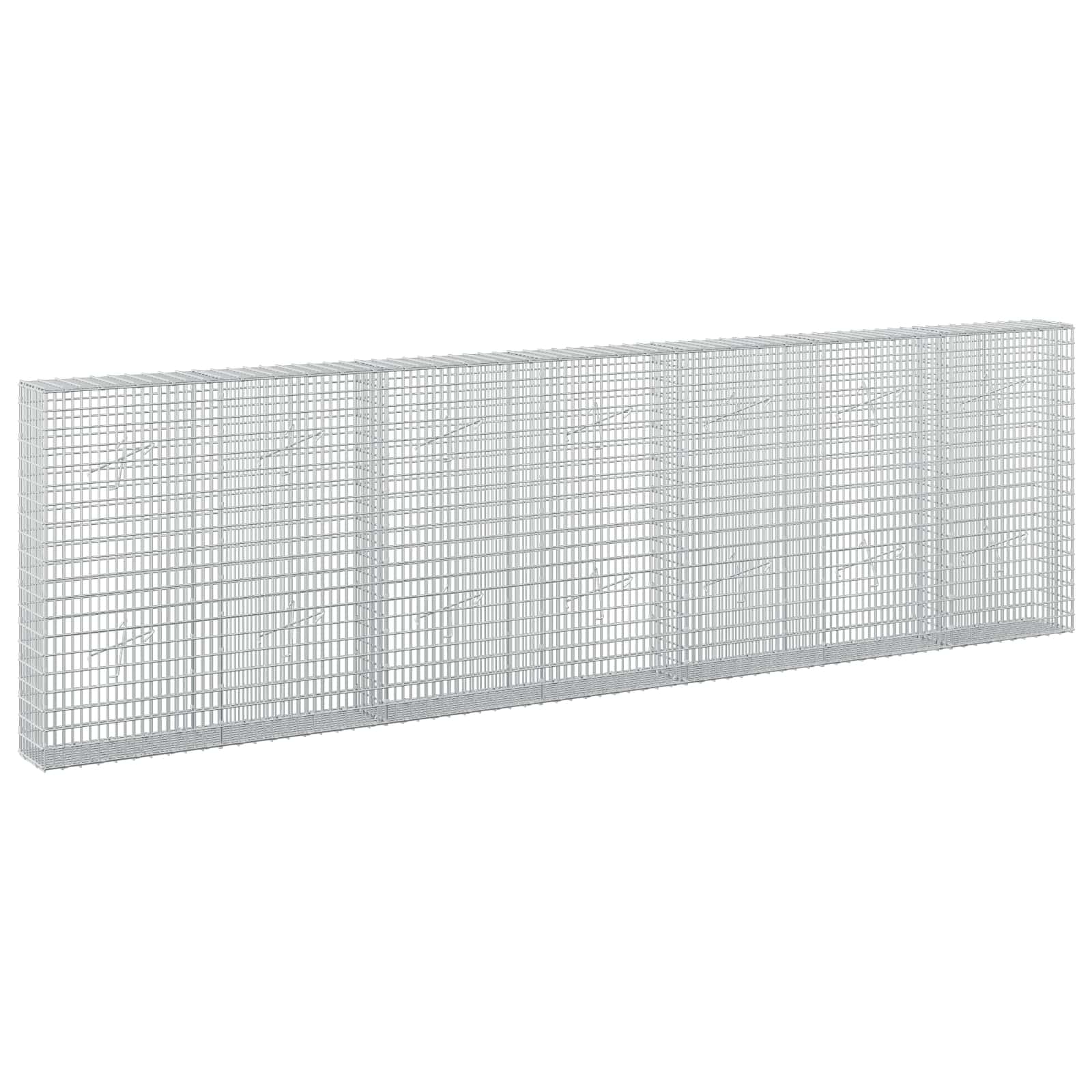 Gabion Mit 3,5 Mm Draht Und 5x2,5 Cm Maschen 350x20x100 Cm Vidaxl