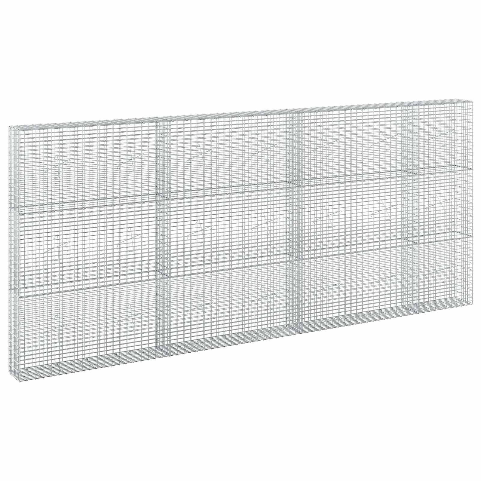 Gabion Mit 3,5 Mm Draht Und 5x2,5 Cm Maschen 350x20x150 Cm Vidaxl