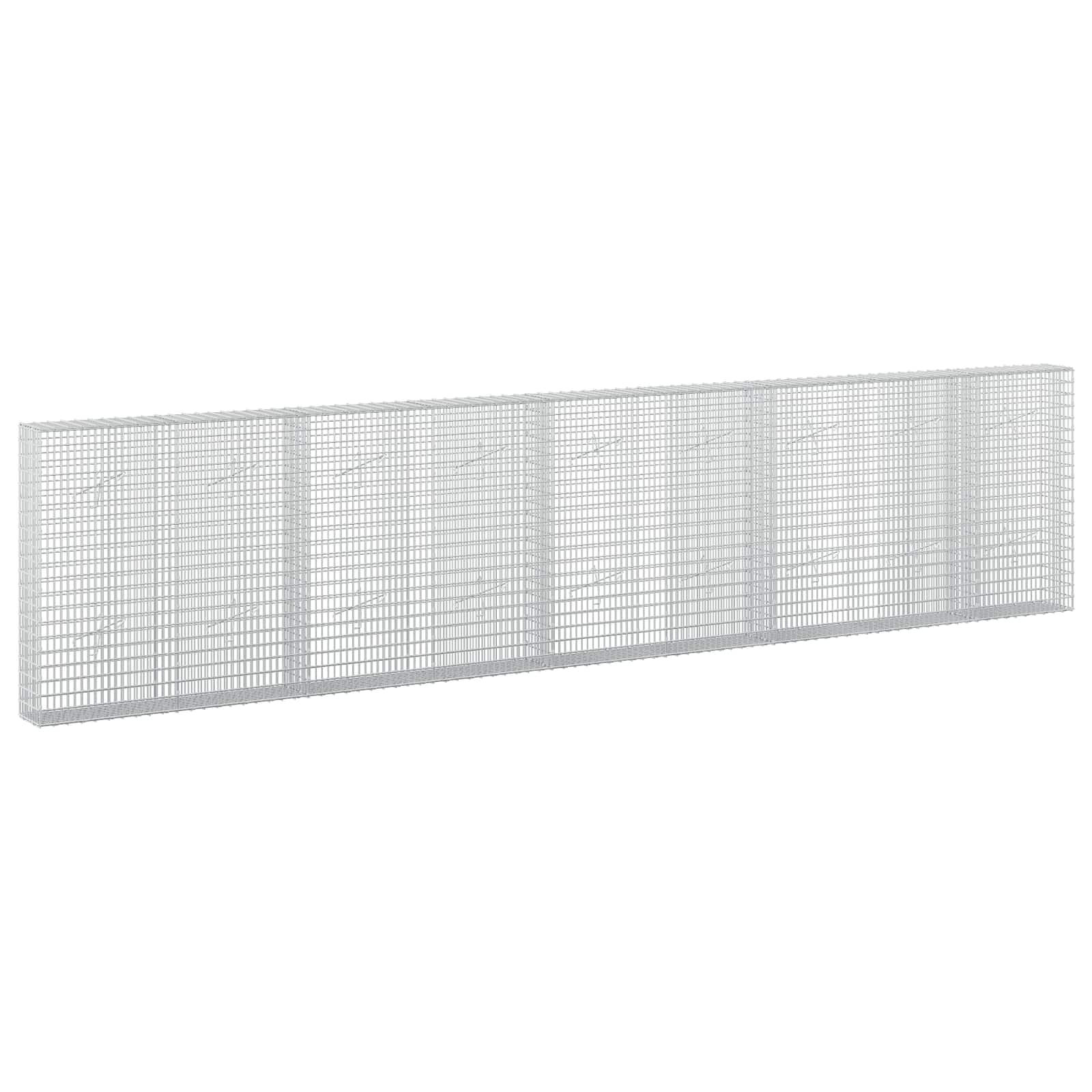 Gabion Mit 3,5 Mm Draht Und 5x2,5 Cm Maschen 450x20x100 Cm Vidaxl