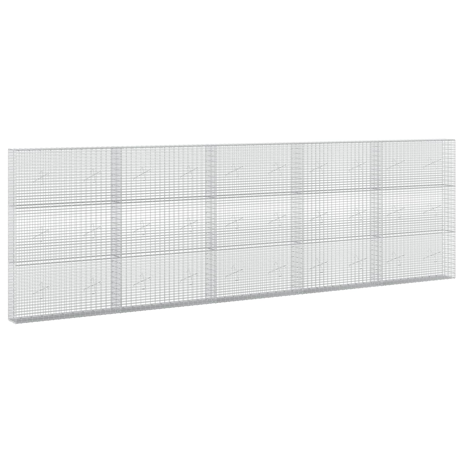 Gabion Mit 3,5 Mm Draht Und 5x2,5 Cm Maschen 500x20x150 Cm Vidaxl