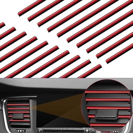 Linghhang - Rot) 20 Stück 19,5 Cm Auto-lüftungsgitterstreifen, Auto-dekorstreifen, Auto-innenausstattung, Dekoration Für Auto-klimaanlagen-lüftungsgitter
