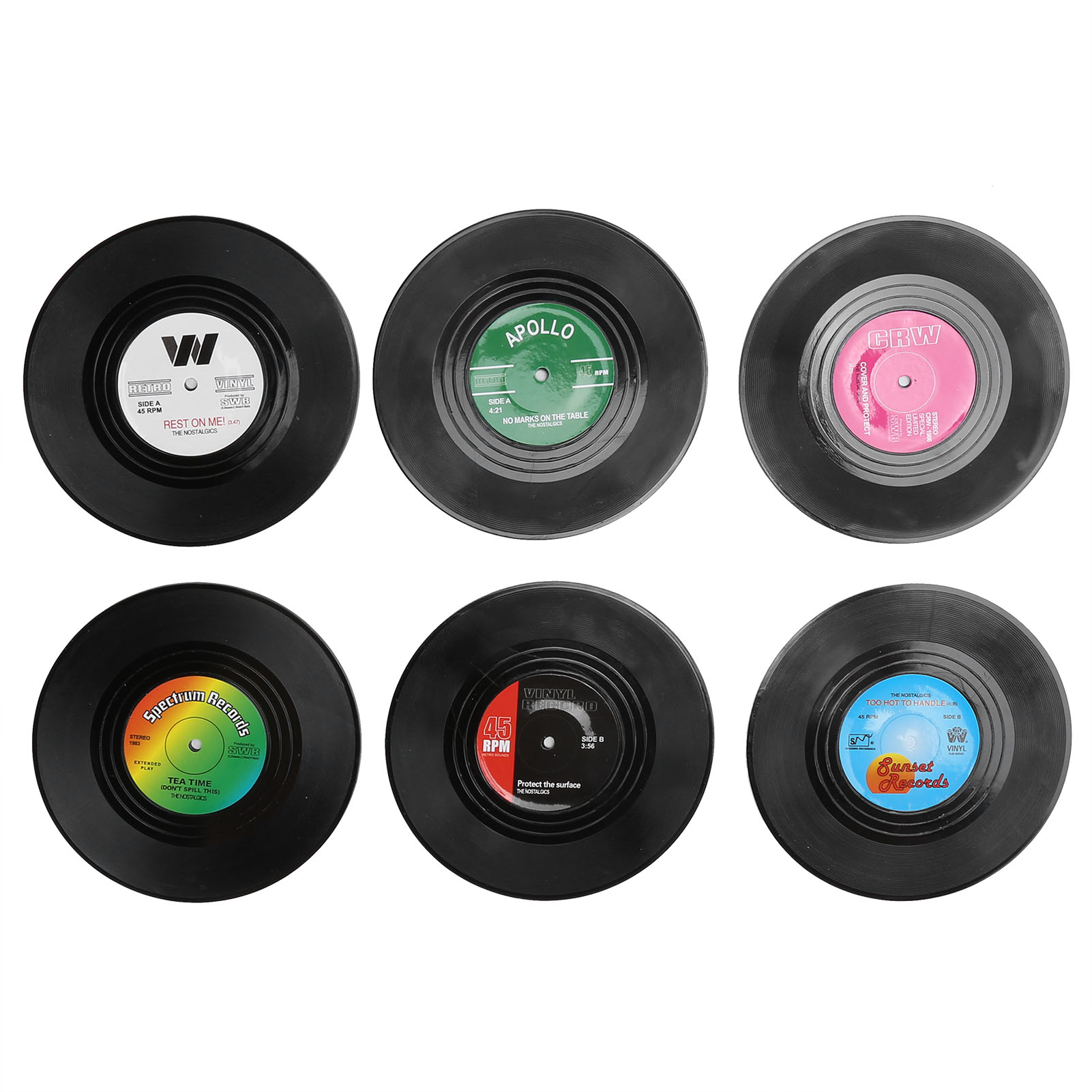 Set Mit 6 Innovativen, Rutschfesten Untersetzern, Platzsets, Getränke- Und Tischaccessoires