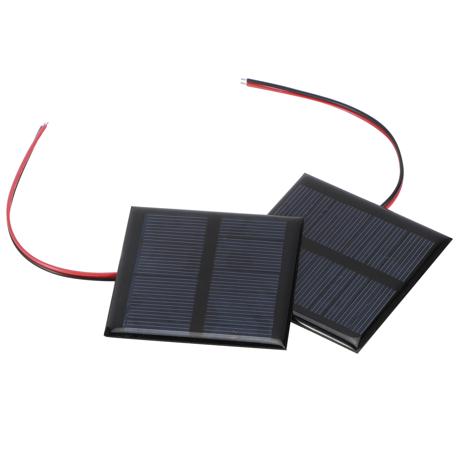 Packung Mit 2 Kabelgebundenen 5,5v 0,6w Solarmodulen, Multifunktionale Tragbare Mini-solarmodule Aus Polysilizium