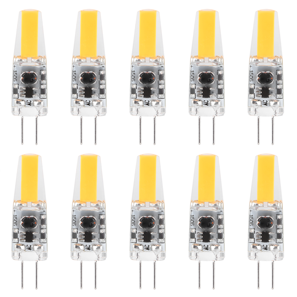 Packung Mit 10 Mini-g4-led-silikonlampen 1,5 W Ac12 V Für Die Heimbeleuchtung (auto, Kleiderschrank, Hotel).