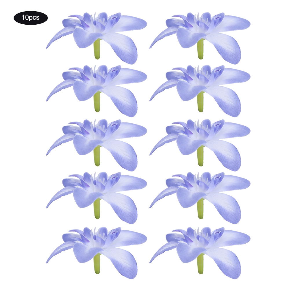 Set Mit 10 Künstlichen Blauen Orchideen, Florale Imitation, Zur Verzierung Von Brautkränzen.